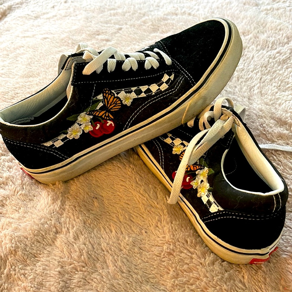 Vans- butterfly & cherry decal